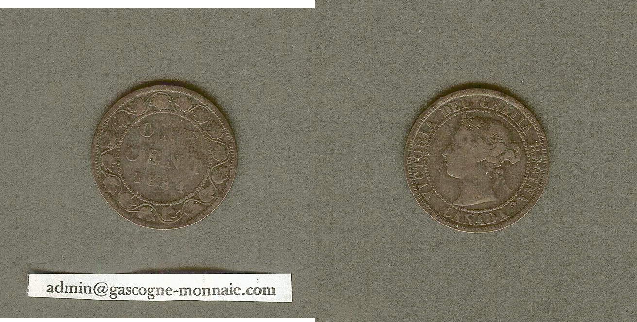 Canada  1 cent 1884 F+